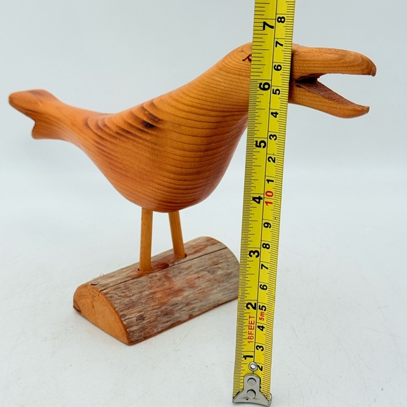 Vintage Carved Wood Seagull, Acadian Handcrafts Shorebird Sculpture, home decor - Picture 10 of 11